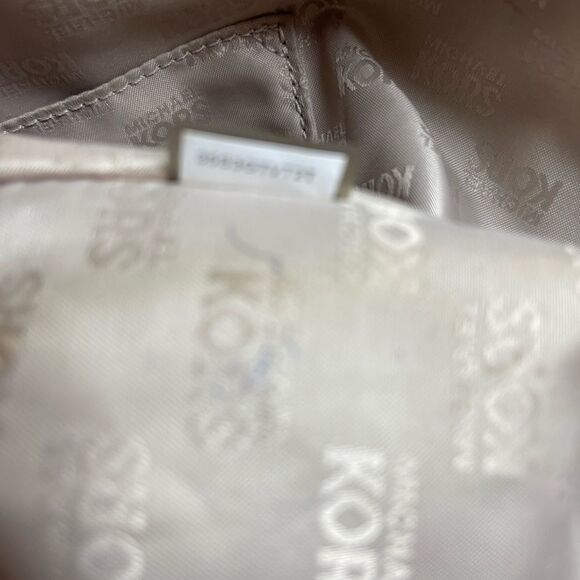 Michael Kors Jet Set Travel Tote Optic White Saffiano leather gold tone logo - Picture 12 of 15